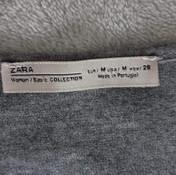 Zara Multicolored Grey Long Sleeve Top sz Medium - Picture 11 of 12
